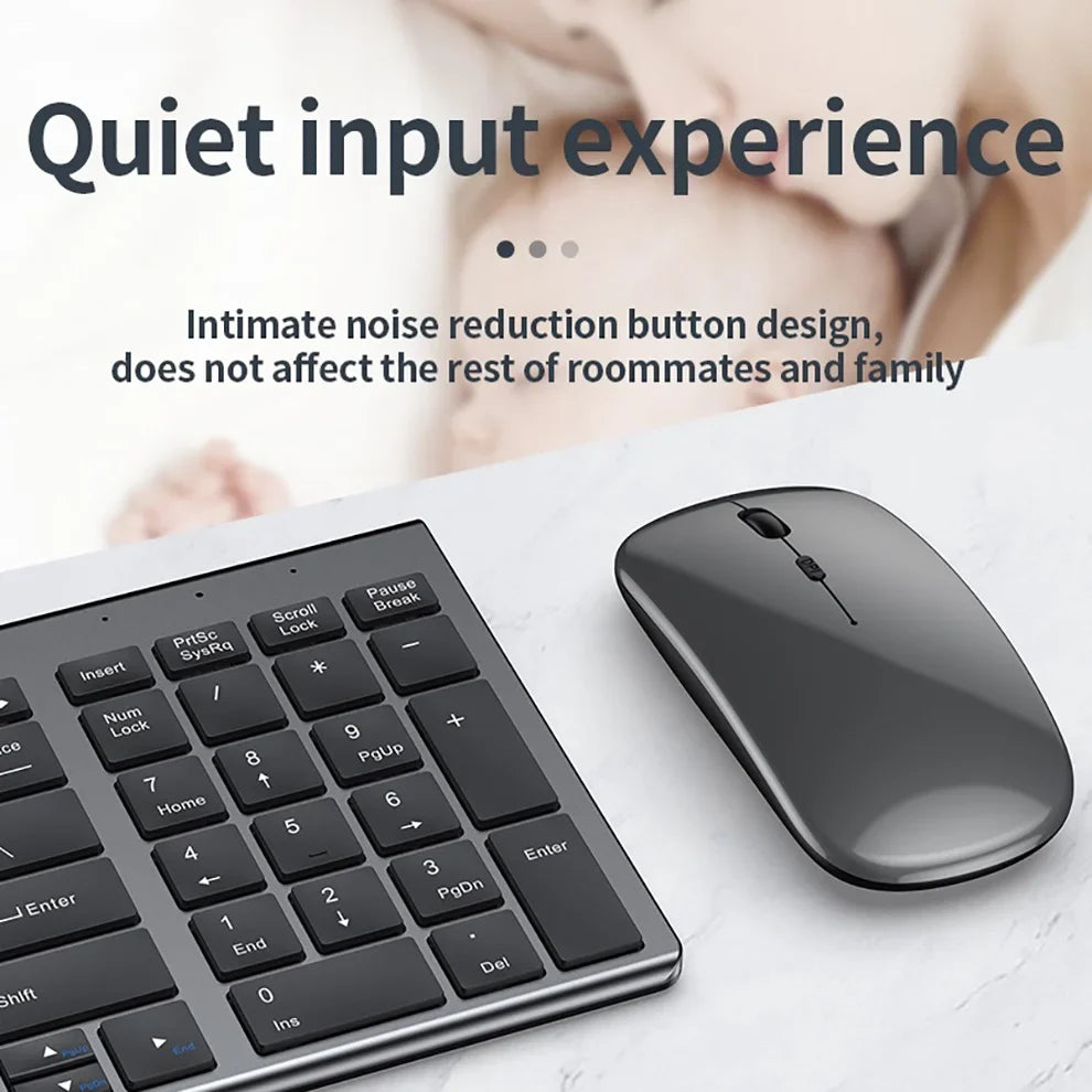 Rechargeable Wireless Keyboard & Mouse Set