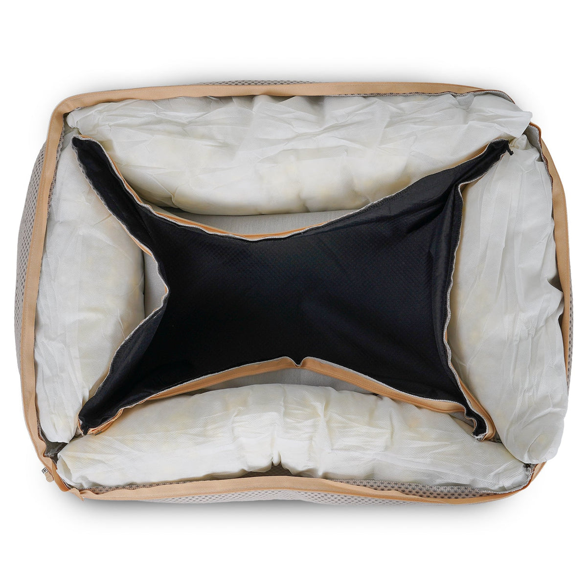 Chatsworth orthopaedic memory foam dog bed in beige — product view 9