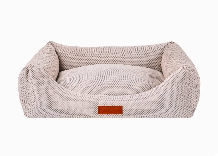 Chatsworth orthopaedic memory foam dog bed in beige