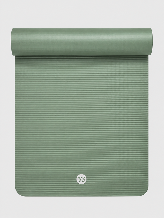Sage Green cushioned exercise mat laid flat